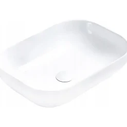 Silla Global Vasque à poser rectangulaire, céramique 50,4x35,2x14,5 cm Blanc