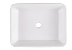 GoodHome Vasque à poser rectangulaire céramique blanche Surma* Vasque À Poser