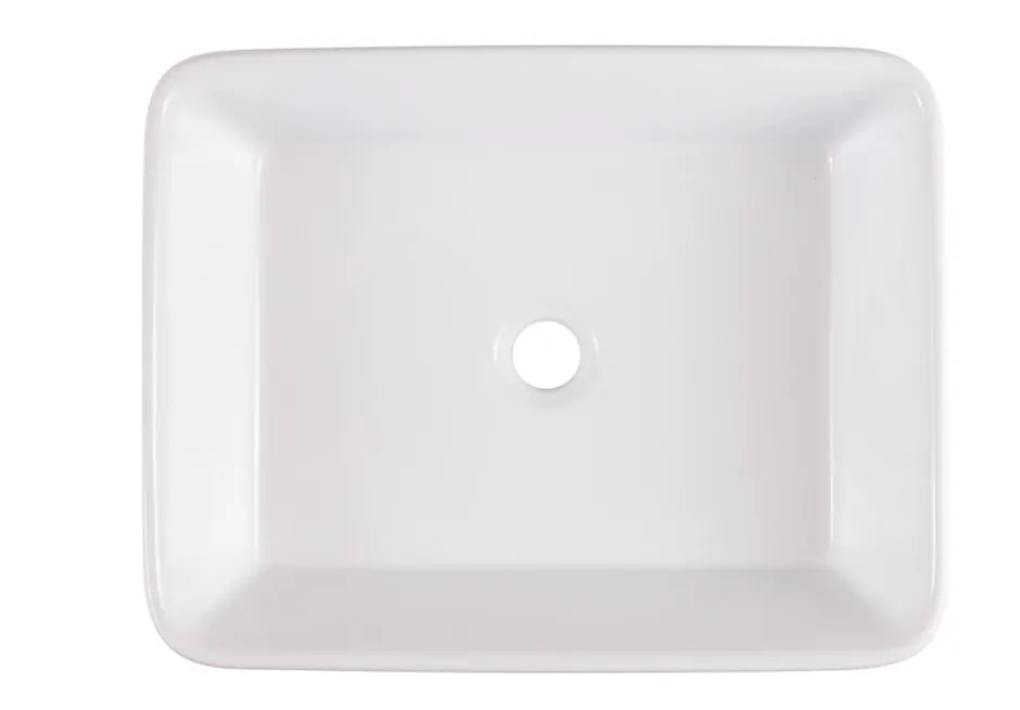GoodHome Vasque à poser rectangulaire céramique blanche Surma* Vasque À Poser