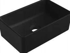 Silla Global Vasque à poser rectangulaire, céramique 36,5x23,5x12 cm Noir