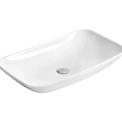 Silla Global Vasque à poser rectangulaire, céramique 60x38x10 cm Blanc* Lavabo