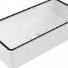 Silla Global Vasque à poser rectangulaire, céramique 46,5x23,5x12 cm Blanc/Noir