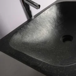 Autres Vasque à poser rectangulaire noire en Terrazzo pour salle de bain design