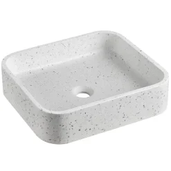 Mob-In Vasque à poser rectangulaire en terrazzo 45x38cm* Vasque À Poser