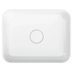 GoodHome Vasque à poser rectangulaire en résine blanc Tekapo