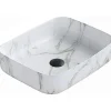 Silla Global Vasque à poser rectangulaire, céramique 50x39x13 cm Blanc