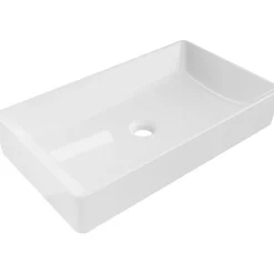 Silla Global Vasque à poser rectangulaire, céramique 62x35,5x11,5 cm Blanc* Lavabo