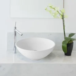 Ambra Vasque à poser ronde 38 cm en Solid surface - Coppa