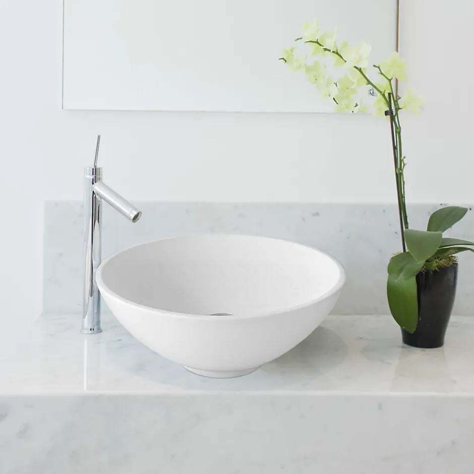 Ambra Vasque à poser ronde 38 cm en Solid surface - Coppa