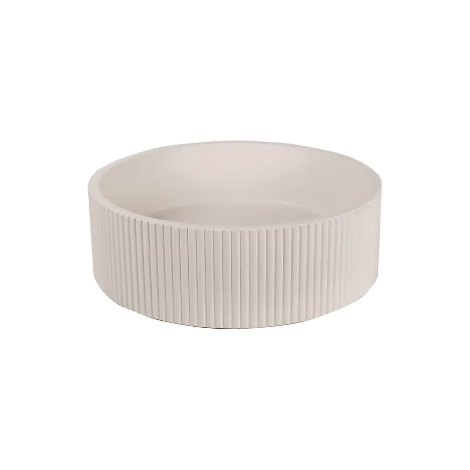 Homesight Vasque à poser ronde béton beige Ø37 x H.12 cm Balte