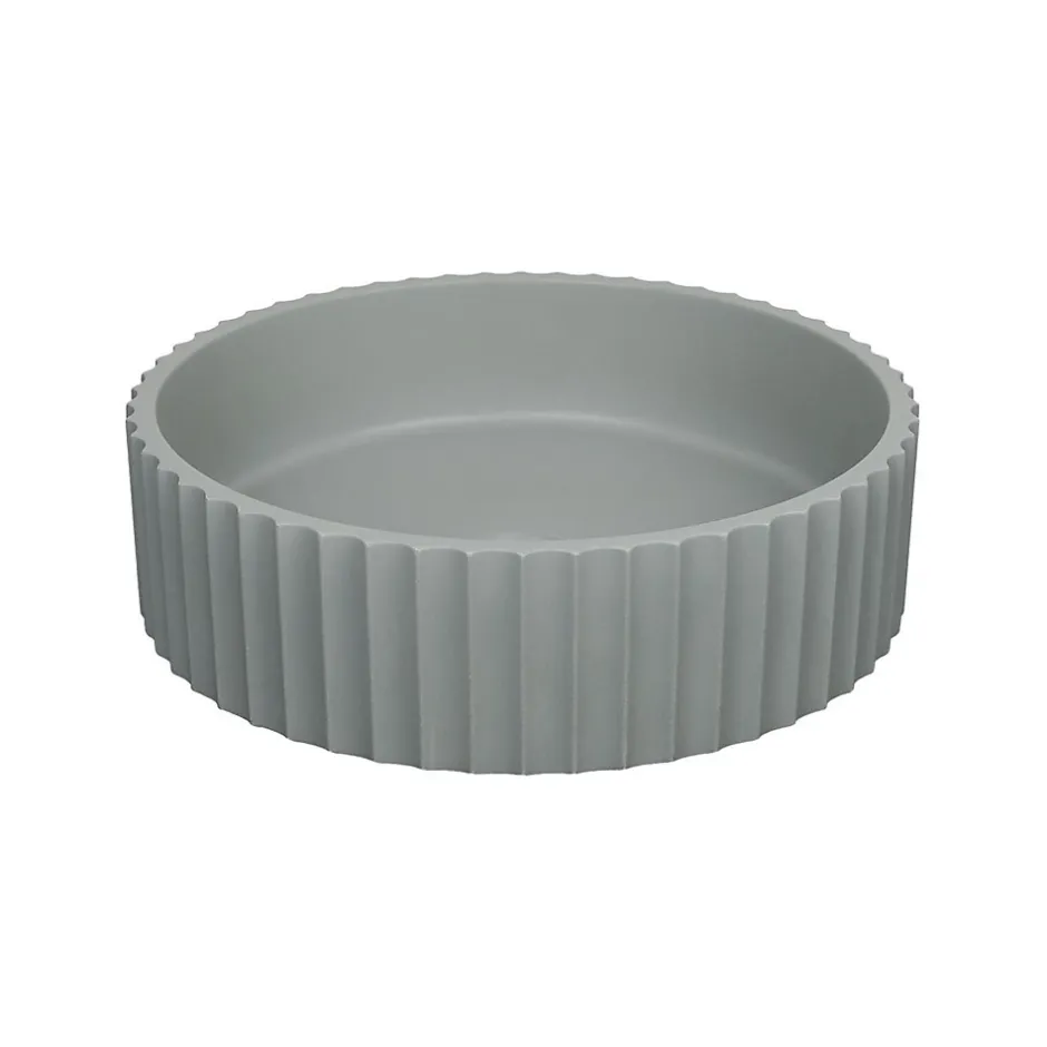 Mob-In Vasque à poser ronde béton texturé vert 39,8cm* Vasque À Poser