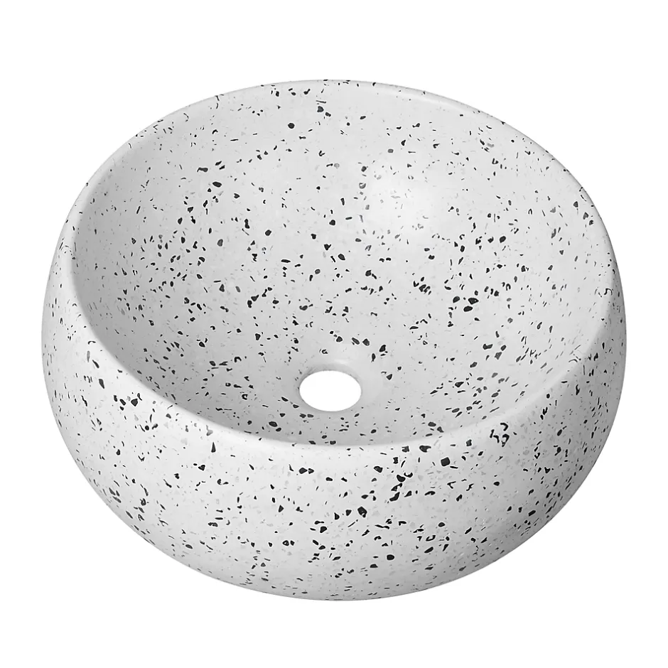 Homesight Vasque à poser ronde coloris Terrazzo Ø40 x H.15 cm