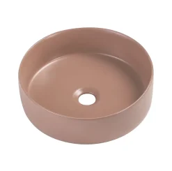 Homesight Vasque à poser ronde céramique terracotta mat Ø36 x H.12 cm Romeo* Vasque À Poser