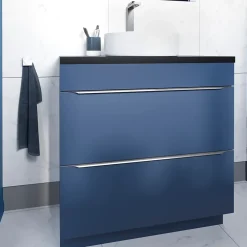 GoodHome Vasque à poser ronde céramique blanc mat Samal* Vasque À Poser