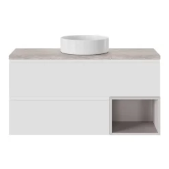 GoodHome Vasque à poser ronde céramique blanc mat Samal* Vasque À Poser