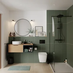 GoodHome Vasque à poser ronde céramique blanc mat Samal* Vasque À Poser