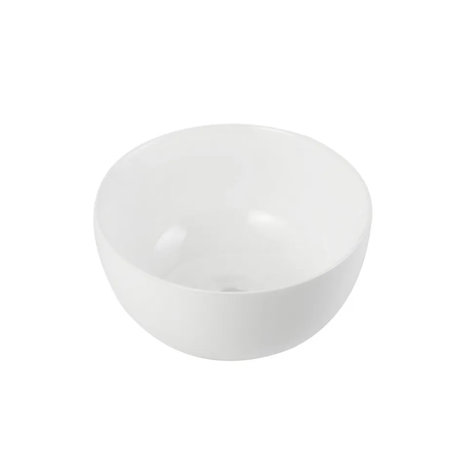 Homesight Vasque à poser ronde céramique blanc brillant Ø30 x H.16 cm Ramy