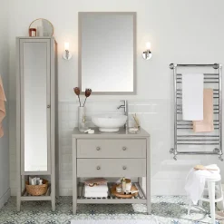 GoodHome Vasque à poser ronde céramique blanche Nura