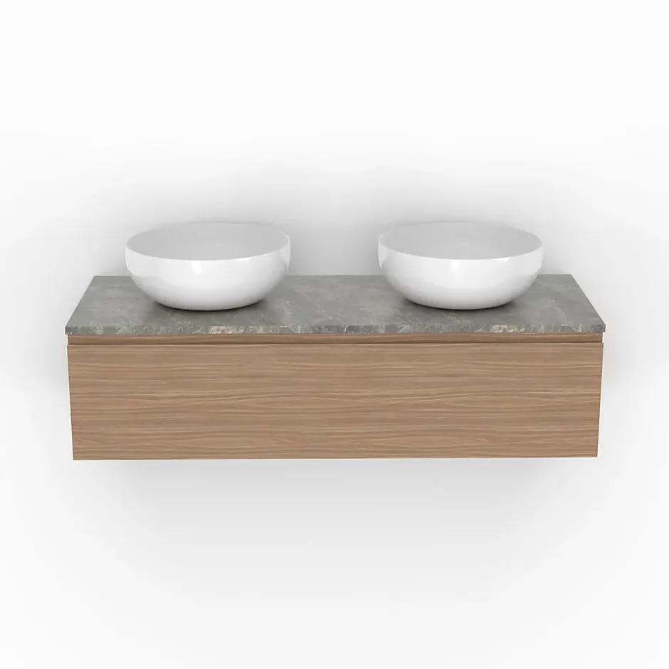 GoodHome Vasque à poser ronde en céramique blanche Ø41.5 cm Ondava