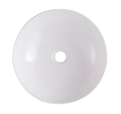 GoodHome Vasque à poser ronde en céramique blanche Ø41.5 cm Ondava