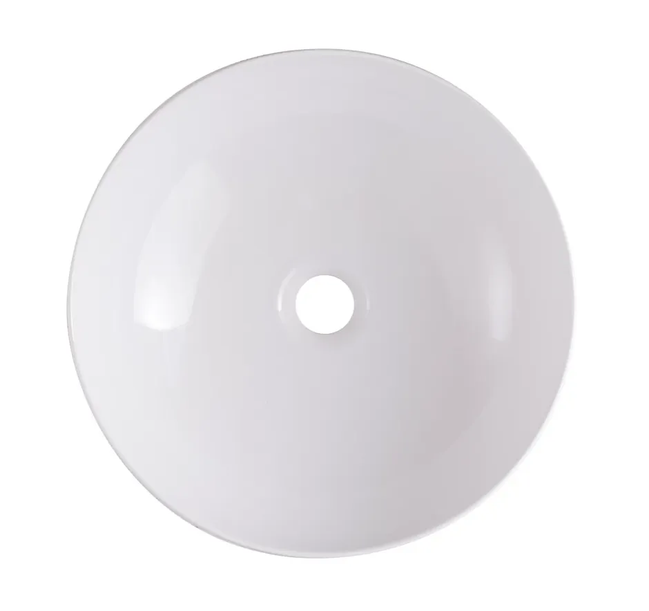 GoodHome Vasque à poser ronde en céramique blanche Ø41.5 cm Ondava