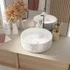 Galedo Vasque à poser ronde en céramique terrazzo gris Ø35 x H.12 cm,