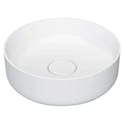 GoodHome Vasque à poser ronde en résine blanc Apanas* Vasque À Poser