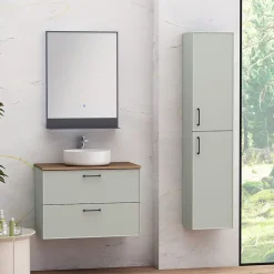 GoodHome Vasque à poser ronde en résine blanc Apanas* Vasque À Poser