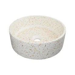 Mob-In Vasque à poser ronde en terrazzo 36cm* Vasque À Poser
