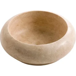 Casa Linéa Vasque à poser ronde en travertin l.40,6xH.15 cm, Carla* Vasque À Poser