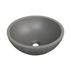 Homesight Vasque à poser ronde gris Ø36 x H.14,5 cm Emmy