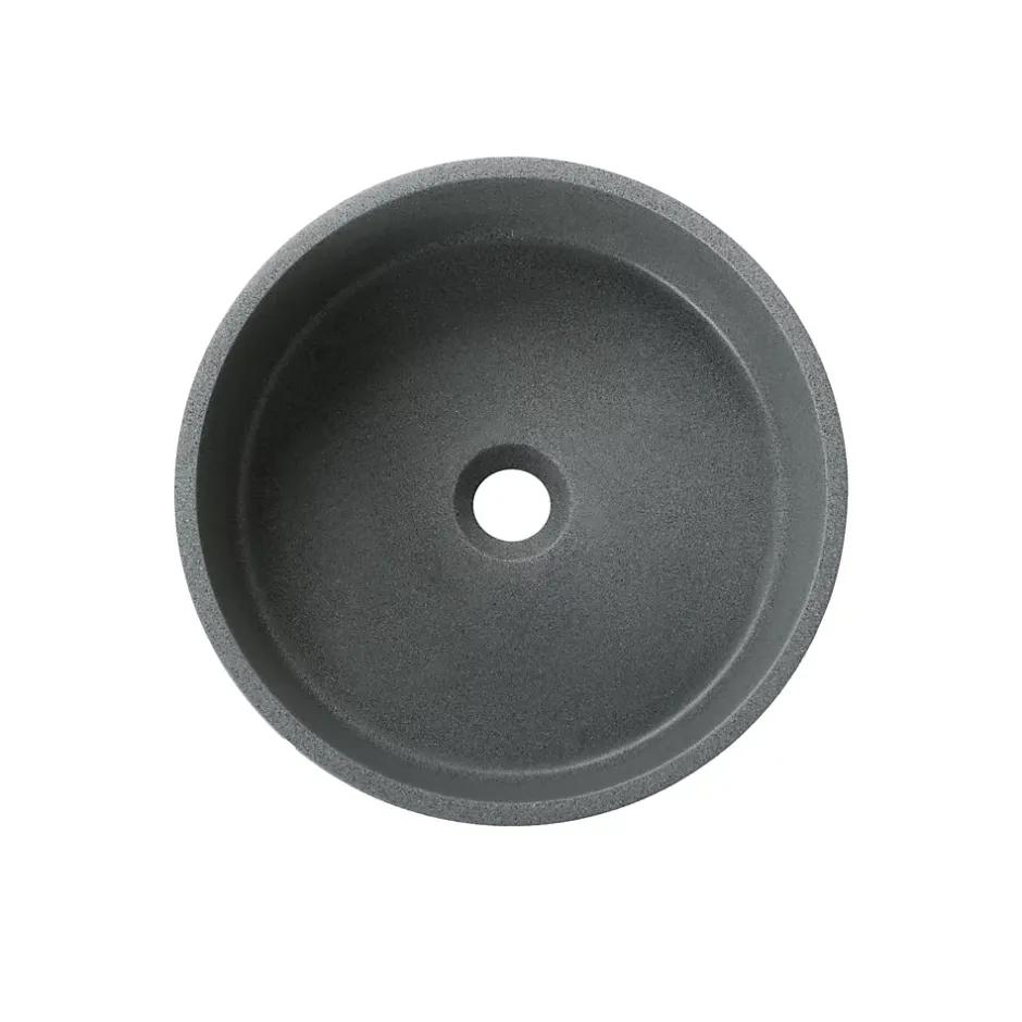 Homesight Vasque à poser ronde grès vert Ø36 x H.12 cm Swan