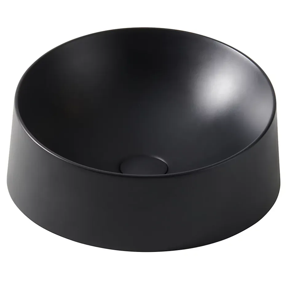 GoodHome Vasque à poser résine Allos Noir