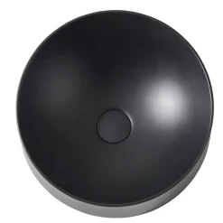 GoodHome Vasque à poser résine Allos Noir