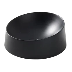 GoodHome Vasque à poser résine Allos Noir