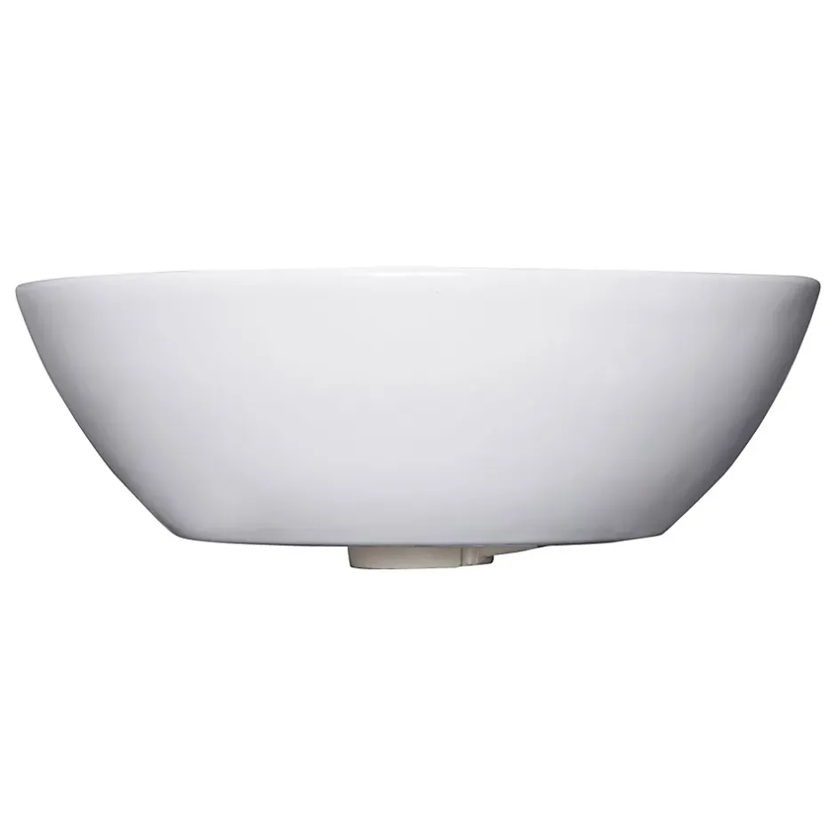 Schulte Vasque À Poser Beco - 38 X 13 Cm - Céramique - Lavabo Arrondi - Blanc