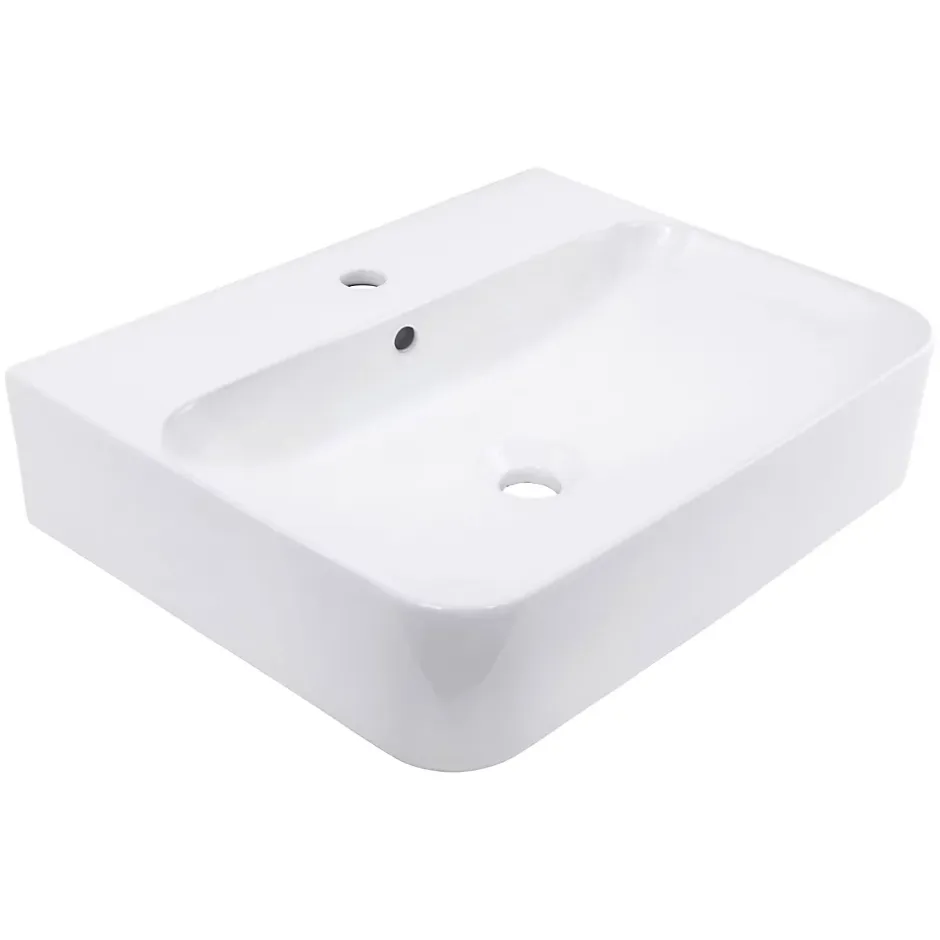 Schulte Vasque À Poser Dara - 60,5 X 47 X 14,5 Cm - Rectangulaire - Blanc* Vasque À Poser