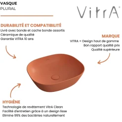 Vitra Vasque à poser Plural Clean terre rouge mat* Vasque À Poser
