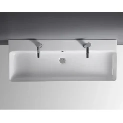 Homesight Vasque à suspendre rectangulaire céramique blanc Malaga