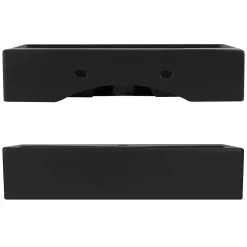 Luxebath Vasque a poser carré noir lavabo ceramique salle de bain 605x365mm ML-Design