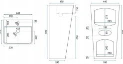Rea Vasque Autoportante Aris White Square* Lavabo