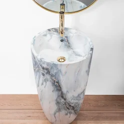 Rea Vasque Autoportante Anya Granit Matt Grey Round* Lavabo