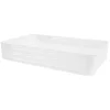 Ml-Design Vasque blanc rectangulaire en ceramique lavabo lave-mains a poser 680x380x120 mm