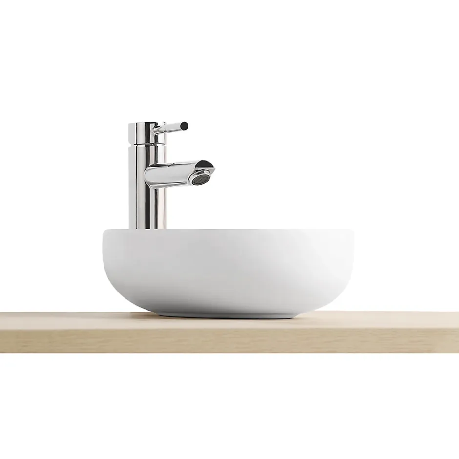 Homesight Vasque bol en céramique diamètre 26 x H.12 cm, blanc,* Vasque À Poser