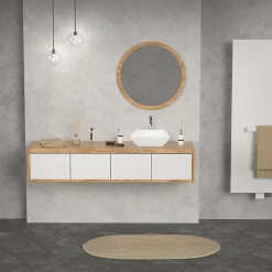 Ml-Design Vasque carré ceramique blanc lavabo a poser sur plan de toilette 410x410x120 mm* Vasque À Poser