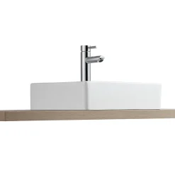 Mob-In Vasque carrée à poser en céramique blanche 40 cm NAO* Vasque À Poser