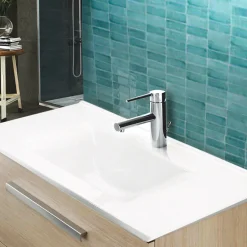 Autres Vasque cémarique Blanc à encastrer 75 x 35 cm Lavabo de salle de bain encastrable