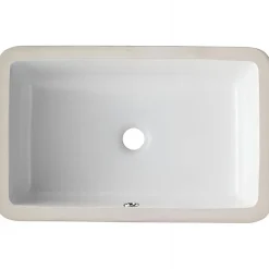 Sanindusa Vasque céramique traditionnelle encastrer par dessous Agres blanc* Vasque À Encastrer