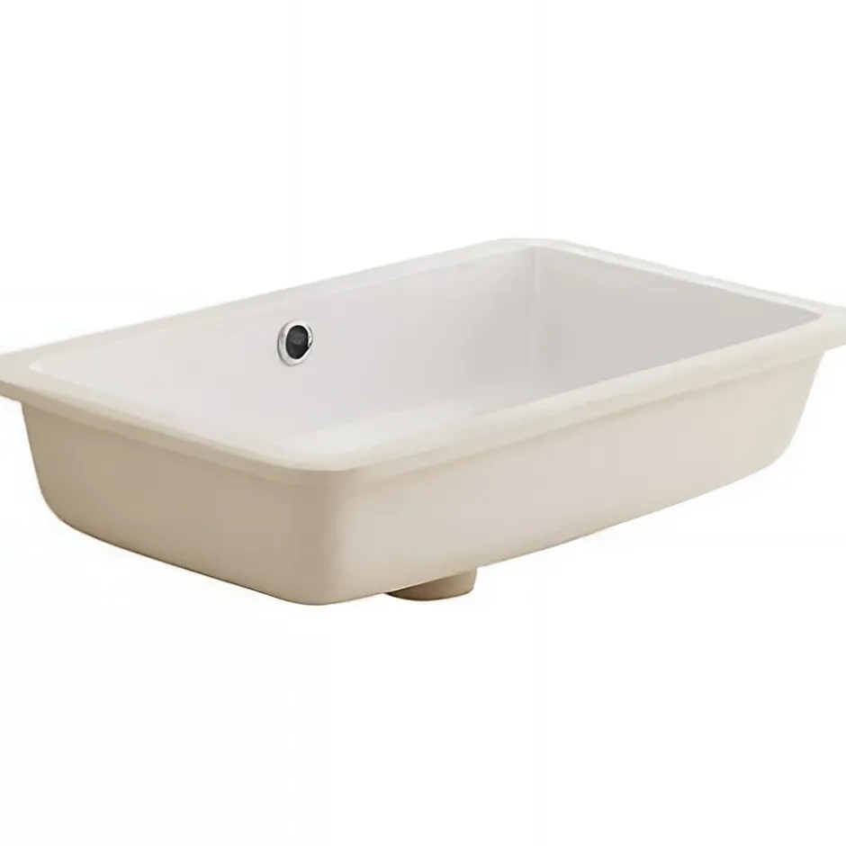 Sanindusa Vasque céramique traditionnelle encastrer par dessous Agres blanc* Vasque À Encastrer