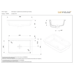 Sanindusa Vasque céramique traditionnelle encastrer par dessous Agres blanc* Vasque À Encastrer